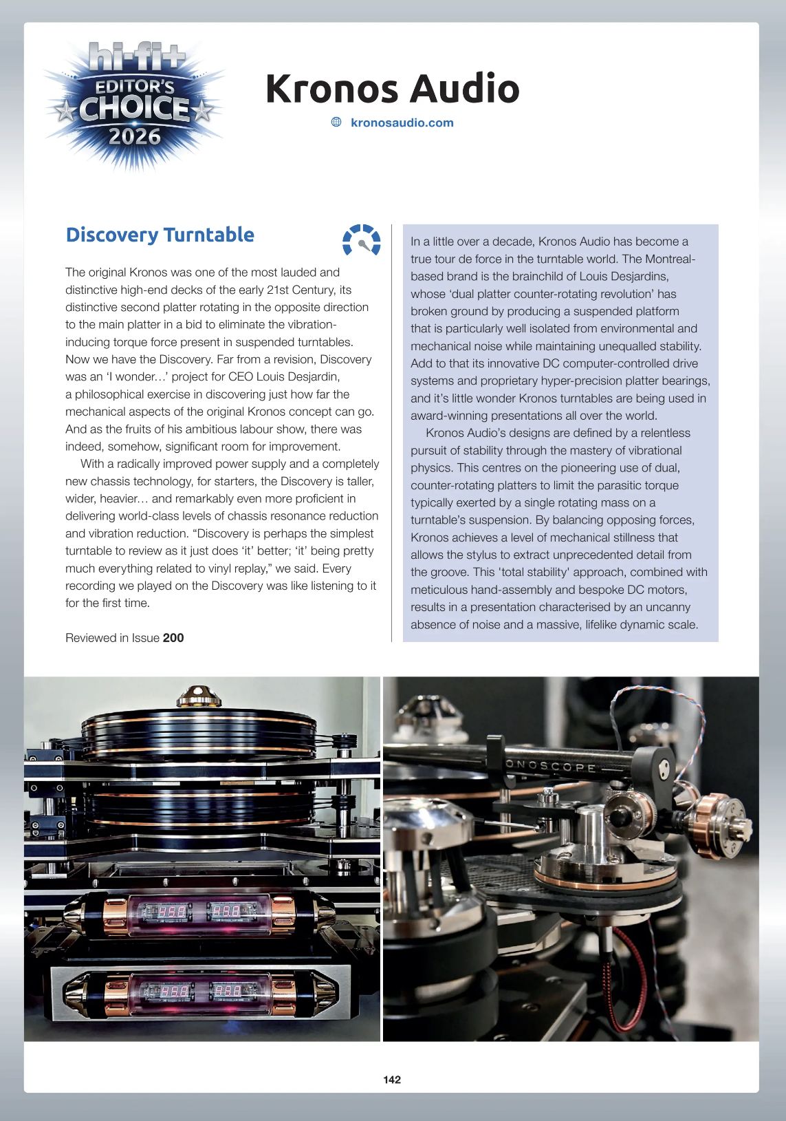 Kronos Discovery magazine feature